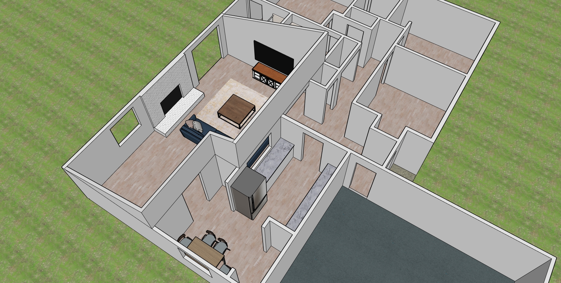 image of completed building project (for a construction company)